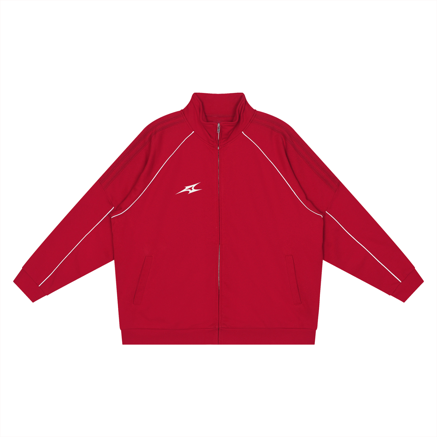 Reflection Striped Raglan Sleeve  Jacket